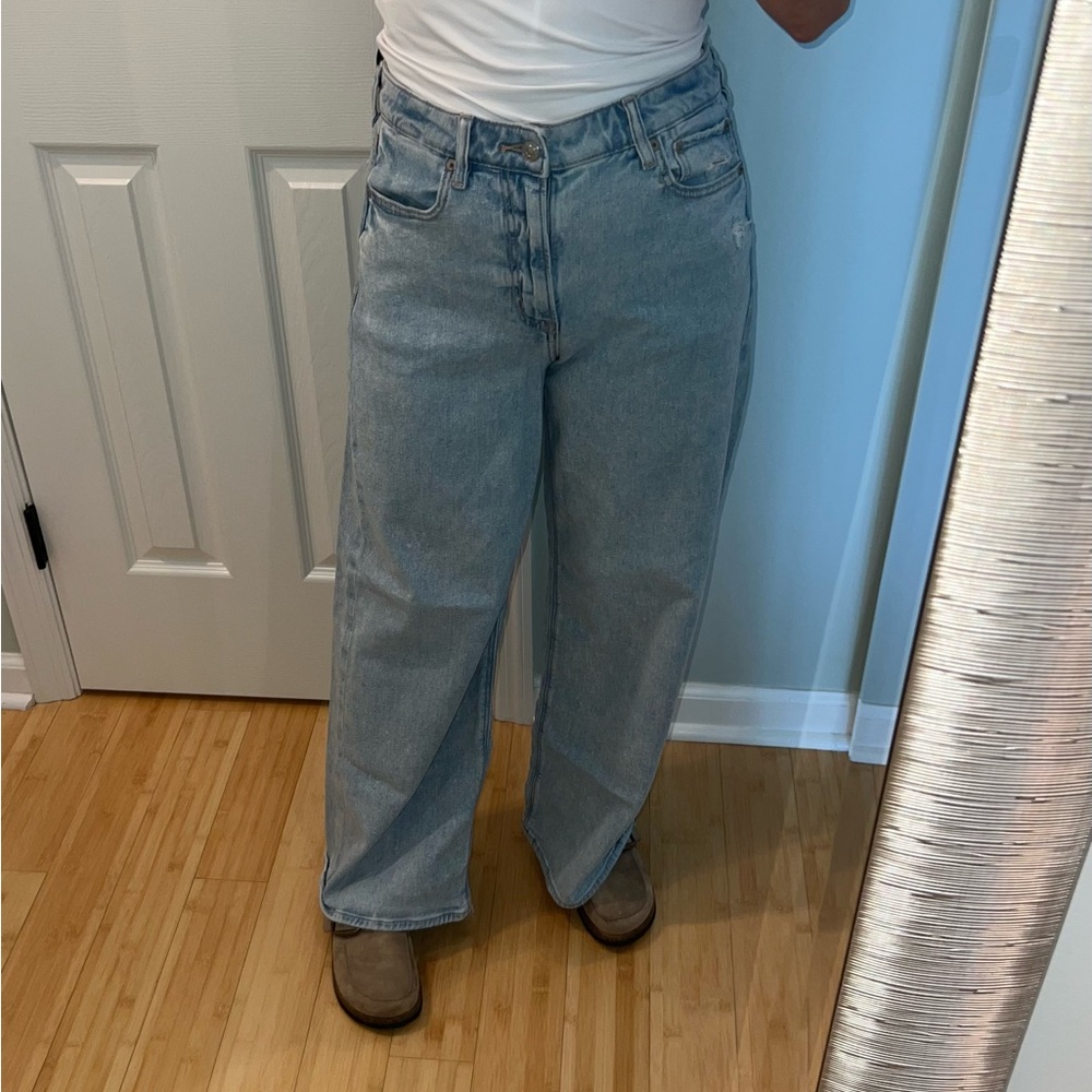 American Eagle super high-rise baggy Wide-Leg Jeans 6 short